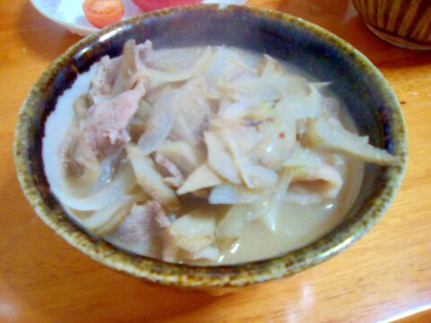 ごぼうと牛肉のにゅうめん